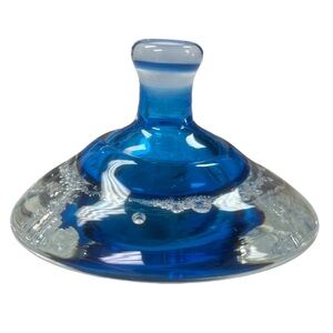 Gordon Studio Australian Art Glass “Ocean Waves” Bud Vase in Blue